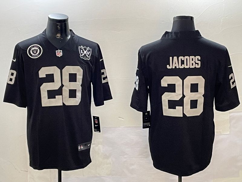 Men Oakland Raiders #28 Jacobs Black 2024 Nike Limited NFL Jersey style 01043
